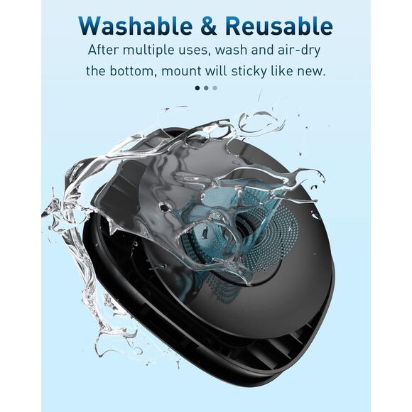 NWT Awelbuy Smartphones Mount Car,360 Rotatable DashboardWashable Reusable,Black - Picture 4 of 4